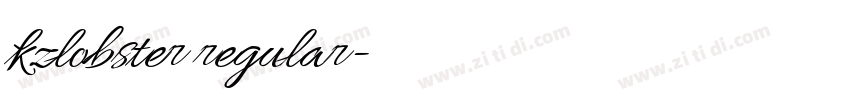 kzlobster regular字体转换
